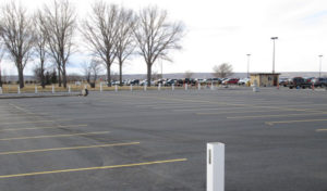 Casper/Natrona County International Airport new parking lot after construction. WLC provided civil engineering design for the project.