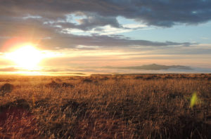 Photo of the Wyoming horizon at sunset
