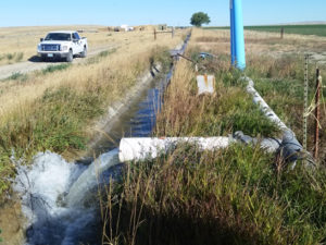irrigation water retention channel