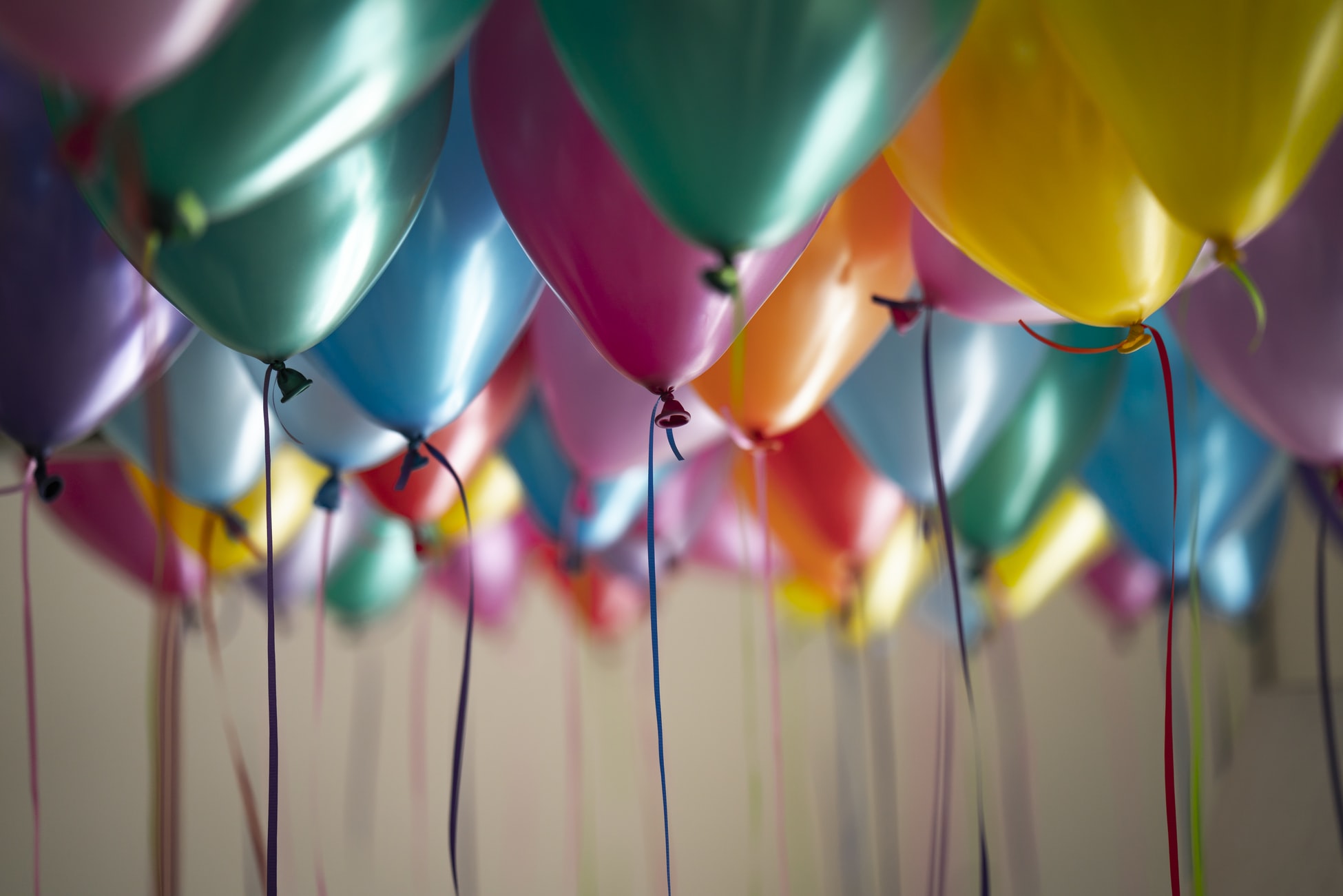 Picture of colorful celebration balloons